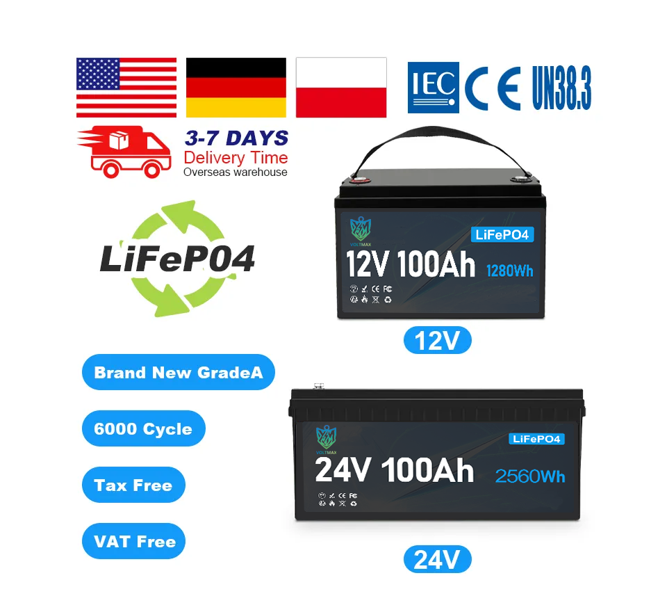 12v 150ah/200ah/300ah lifepo4 battery