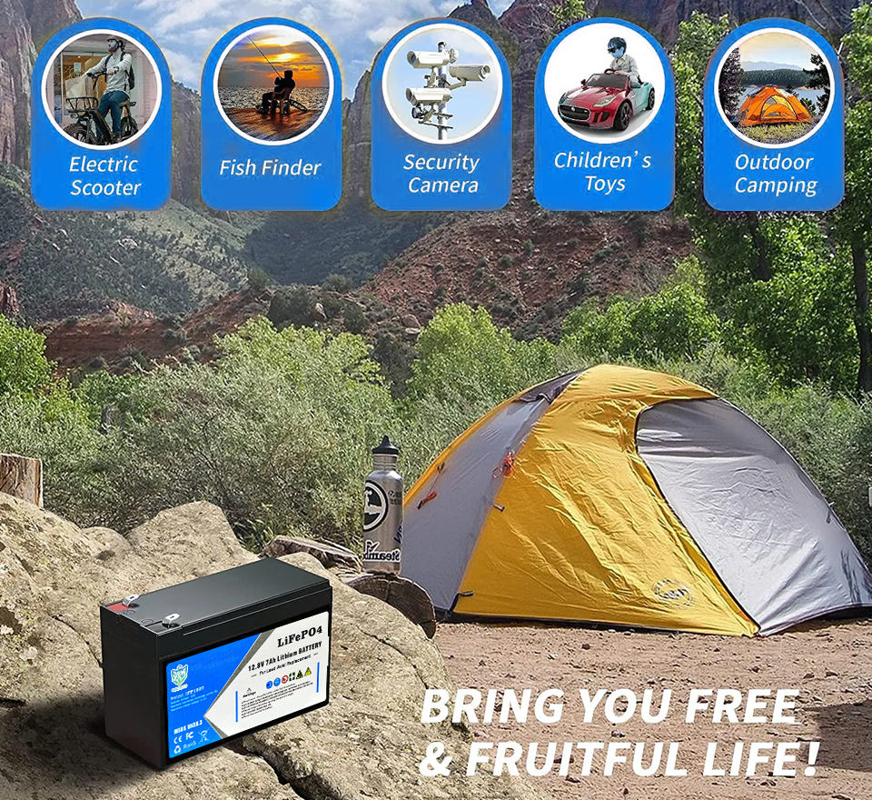 12v/12.8v 7ah lifepo4 battery series