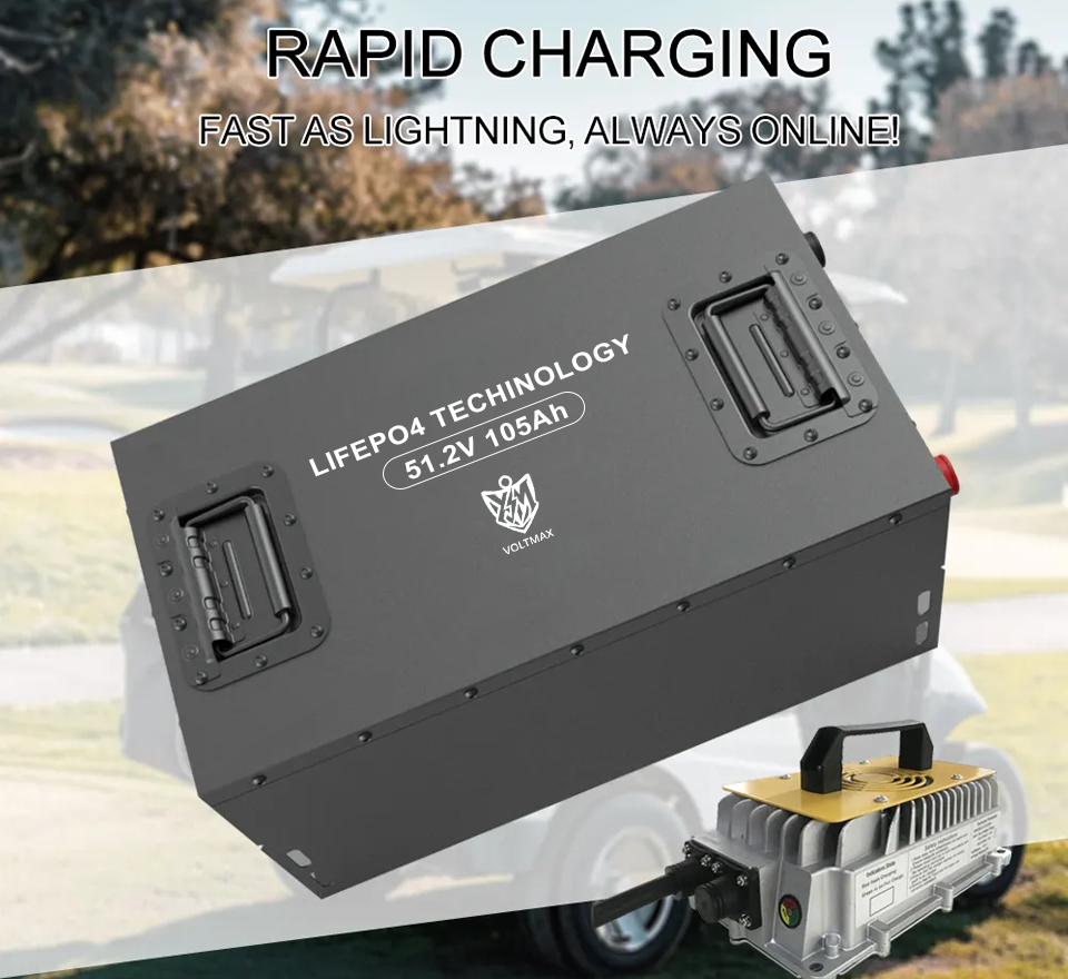 51.2v 105ah lithium golf cart battery