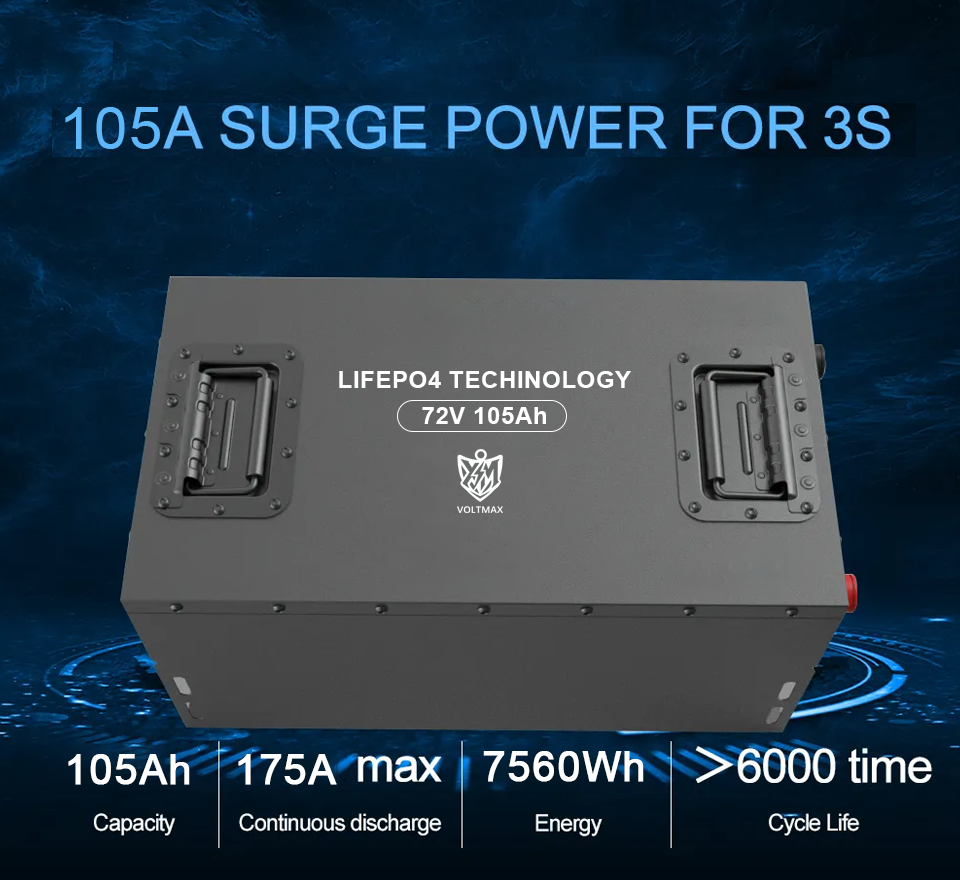 lithium golf cart batteries 72v 105ah lifepo4 battery